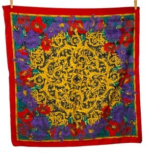 Capezio Floral and Paisley Print Scarf Italian